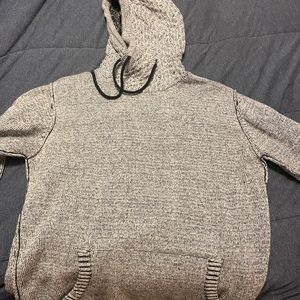 Grey woven hoodie